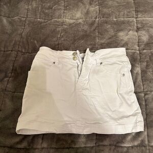 princess polly white mini jean skirt